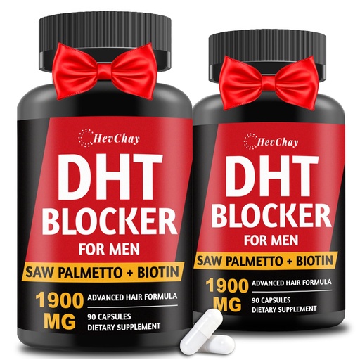[BRSREHYQPJ5RSDQ2] DHT Blocker for Men | Extra Strength Saw Palmetto & Biotin Hair Growth Supplement - Hair Growth Vitamins - Hair Regrowth - Natural Hair Loss Supplements for Men - Proprietary Herbal Blends,2 Pack