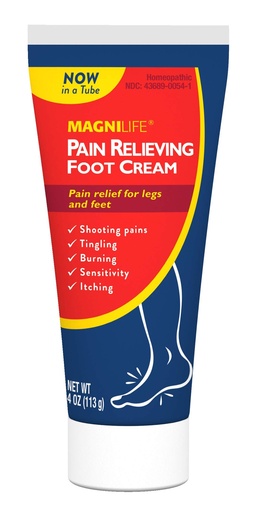 [BRSW2YY7OUPB4H3G] MagniLife Pain Relieving Foot Cream, 4 oz Tube, Soothing Relief for Soreness, Pain, Burning, Tingling, Itching or Sensitivity in Feet & Legs, Moisturizing & Hydrating Foot Cream, No Petroleum
