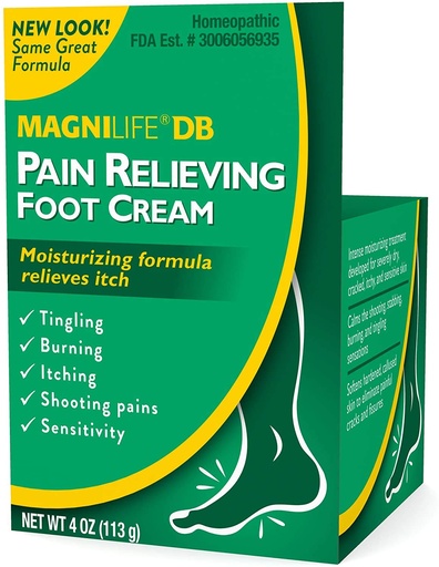 [BRSWG2Y2CAPWOHLU] Magni Life DB Pain Relieving Foot Cream, 4 Ounce Each Pack of 4