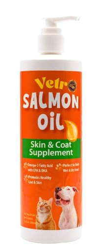 [BRSRE2QPOYORACAZ] Vetr Norwegian Salmon Oil for Dogs & Cats, 16.9 oz Squeeze Bottle - Pure Wild-Caught Omega-3 Fish Oil Liquid Supplement - Supports Healthy Skin & Shiny Coat