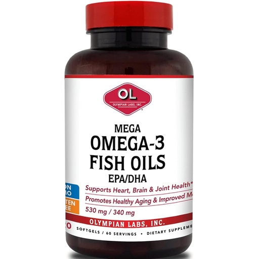 [BRSWIYQ4DEPQAAA3] Olympian Labs Mega Omega 3 Fish Oils, 60 sevings,3148