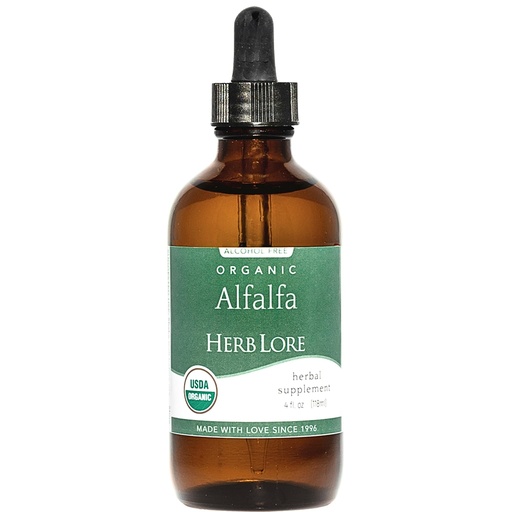 [BRSRAATYAQGQ2YLU] Herb Lore Organic Alfalfa Leaf Tincture Alcohol Free Liquid Herbal Supplement Drops for Pregnancy, Lactation & Overall Wellness (4 fl oz)