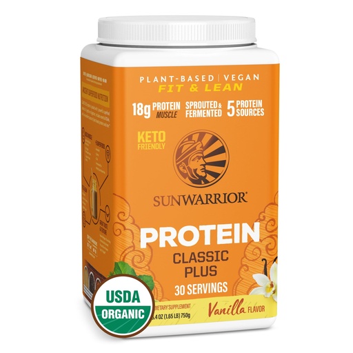[BRSWGY3QCAFGGCDL] Clean Vegan Protein Powder Vanilla | Organic Protein Powder Plant Based Formula with 5 Superfood Blend Sprouted & Fermented | Non-GMO Low Carb Soy Dairy & Gluten Free (Vanilla, 30 Servings)