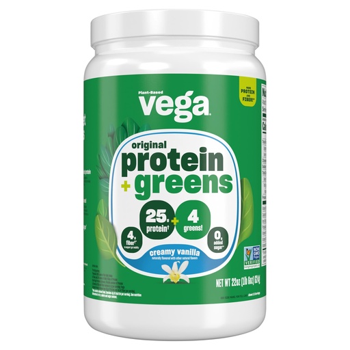 [BRSRAFQBCJ6B4AYZ] Vega Protein and Greens Protein Powder, Vanilla - 20g Plant Based Protein Plus Veggies, Vegan, Non GMO, Pea Protein for Women and Men, 1.3 lbs