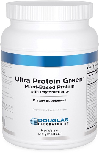 [BRSWK23QOEGGEALK] Douglas Laboratories Ultra Protein Green | Vanilla Plant-Based Protein Powder | 21.8 Ounces