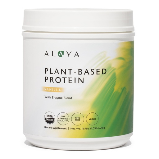 [BRSWGGQTO54AGHTH] Alaya Naturals Organic Plant Based Protein Powder - Vegan Protein Powder with Pea Protein, Hemp Protein, & Spirulina - Non-GMO, USDA Organic, Vanilla