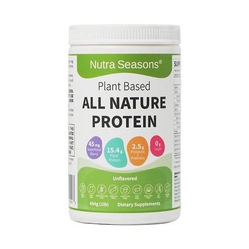 [BRSREGD6CMNBU2TJ] Nutra Seasons’ Plant Based All Nature Protein Powder with Mushroom Blend, Superfood Blend, Prebiotic & Probiotic Blend, Vitamin B12, and Iodide, Tasty and Great for Energy, Gut Health, Daily Vitality