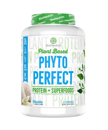 [BRSRMEAZCUDWKETZ] Phyto Perfect Vanilla (2lb) | Vegan Protein Plus Superfoods | Protein with Organic Veggies and Fruits