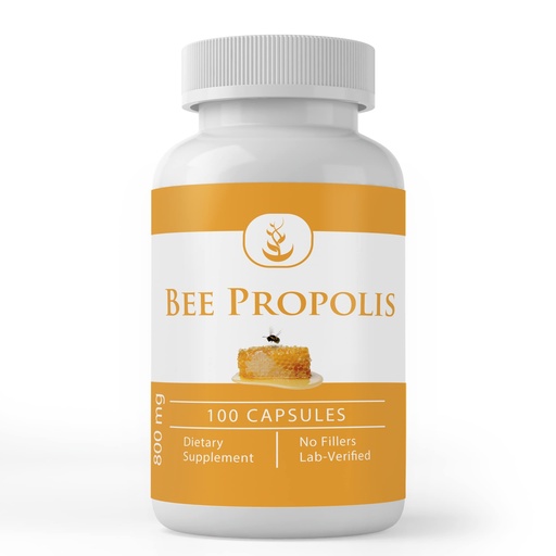 [BRSWYZQHDMBAY2AU] Pure Original Ingredients Bee Propolis, (100 Capsules) Always Pure, No Additives Or Fillers, Lab Verified