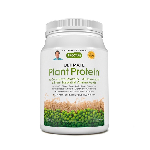[BRSRAYAFCADQGCQ6] ANDREW LESSMAN Ultimate Plant Protein - Delivers Essential and Non-Essential Amino Acids for Muscle Support - No Additives. Non-GMO. Gluten-Free 120 Servings