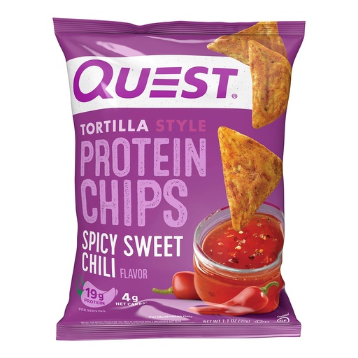 [BRSROCAYCF7GKE3K] Quest Protein Chips, Cheddar & Sour Cream (Pack of 12) and Spicy Sweet Chili Tortilla Chips (Pack of 12)