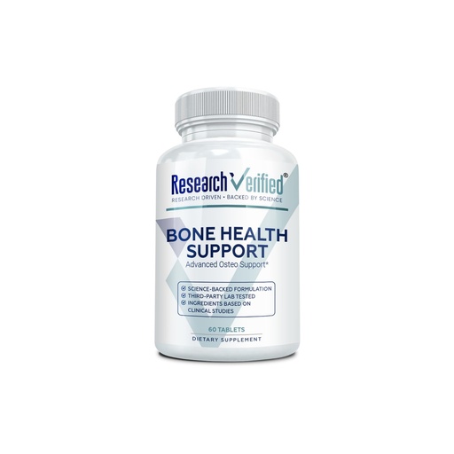 [BRSROEDYARYBY23A] Research Verified Bone Health Support - Rebuild Bone Mass - Triple Calcium Complex, Vitamin D3, Vitamin K2, Soy Isoflavones, BioPerine - 60 Tablets - 1 Month Supply