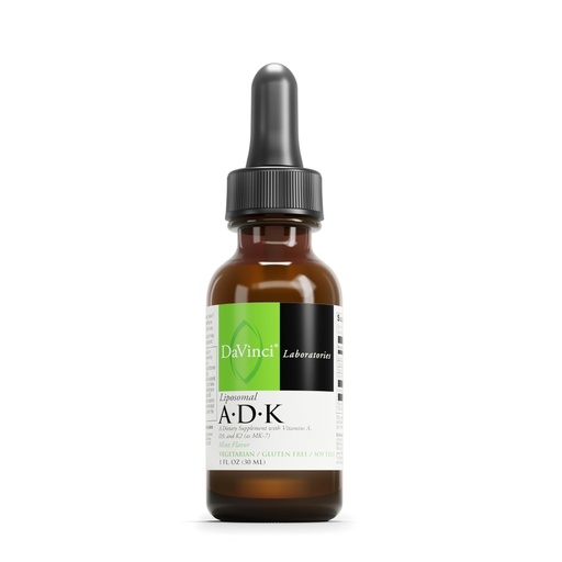[BRSW2FTRBZYWOD3L] DAVINCI Labs Liposomal ADK - Liquid Dietary Supplement to Support Immune System, Bone and Heart Health* - with Vitamin A, Vitamin D3 and Vitamin K2 - Gluten-Free - Vegetarian - 30 ml