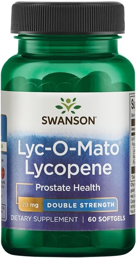 [BRSWGFADDECBGCT3] Swanson Double-Strength LYC-O-Mato Lycopene 20 Milligrams 60 Sgels