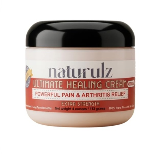 [BRSRGADYCFYA2DY6] Naturulz Ultimate Healing (Medicated) Cream OTC 4 Ounce - Pain & Arthritis Topical for Sore Lower Back, Neck, Shoulders, and Muscles. All-Natural Formula with Medication Strength Capsaicin.