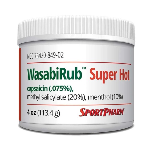 [BRSRGAQTAAAQIC3U] WasabiRub Super Hot Sports Topical Heat Gel – Extra-Strength Warming Formula for Muscles & Joints, Fast-Absorbing, Non-Greasy, Third-Party Tested