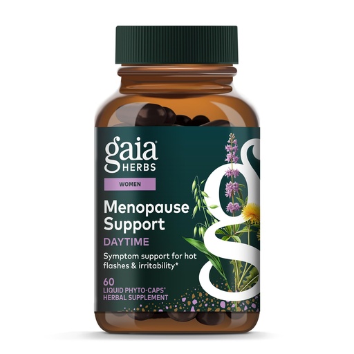 [BRSWIYL7C4ARS3T4] Gaia Herbs Menopause Support Daytime - Helps Support Hormone Balance & Well-Being for Women* - with Vitex, Black Cohosh, St. John's Wort & Oats - 60 Vegan Liquid Phyto-Caps (60 Servings)