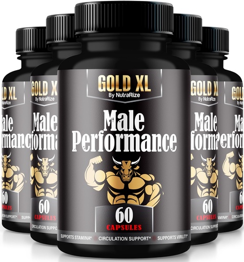 [BRSRAGA2AF7WM235] (5 Pack) Gold XL Capsules, Premium GoldXL Pills for Sustained Energy Levels, All-Natural Supplement for Men to Support Performance, Stamina & Overall Health, Official Pastillas Review (300 Capsules)