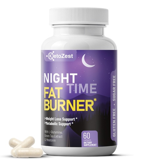 [BRSRGH3YAENRSFLZ] Night Time Fat Burner for Weight Loss - Metabolism Booster Nighttime Belly Fat Burn & Natural Appetite Suppressant Supplement for Men Women - Relaxation Weight Control Support Pills