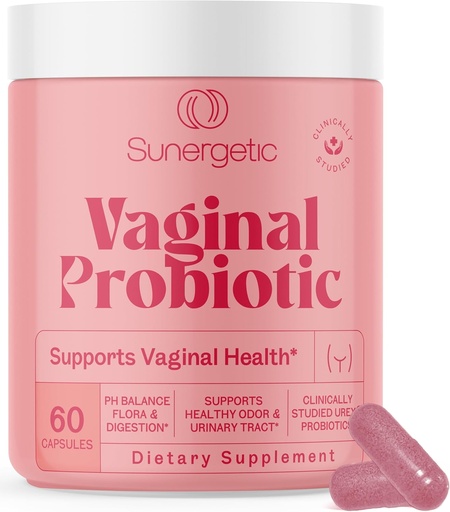 [BRSRAHAOAFYWY2DL] Premium Vaginal Probiotics for Women – Clinically Studied Lactobacillus Vaginal Probiotic with Prebiotic & Cranberry to Balance PH, Reduce Odor, Urinary Tract Support & Feminine Health – 60 Capsules