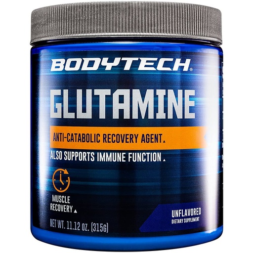 [BRSWIYTYO4GWY3TA] BodyTech Glutamine Powder - Supports Muscle Recovery, Immune Health & Exercise Performance - Unflavored (11.12 oz, 70 Servings)