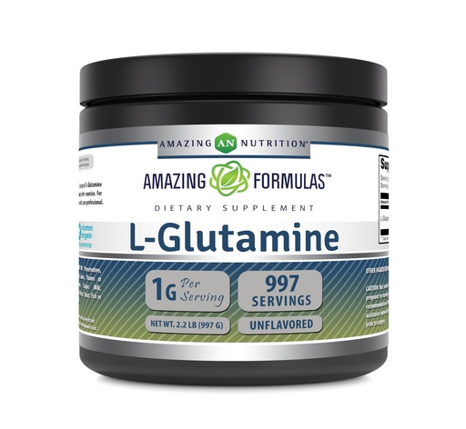 [BRSRMYYYCEBA4C32] Amazing Formulas L-Glutamine Powder | Amino Acid Supplement | Non-GMO | Gluten Free | Made in USA (Unflavored | 2.2 Lb)