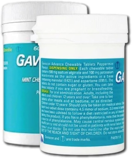 [BRSRE2QZOF6GKDLP] Advance Mint Chewable Tablets 60 Pack Mint - 1 Pack