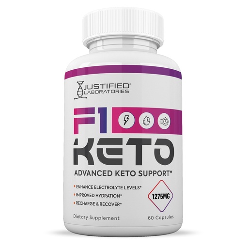 [BRSROBAYCIIGEDLK] Justified Laboratories F1 Keto - 60 Capsules - Ketogenic Support from Apple Cider Vinegar, Green Tea Leaf, Vitamin C, Vitamin D3 & Extra Virgin Olive Oil - 30 Servings