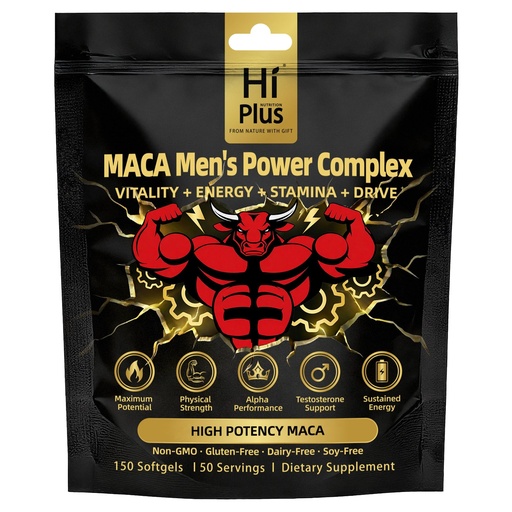 [BRSRGBQYPIBA2FL4] Maca Men's Power Complex Formula, Supports Testosterone Health, Supports Energy, Stamina, Muscle Recovery & Prostate Health - Non-GMO, Gluten Free, 150 Softgels