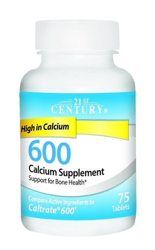[BRSWKGYYA4PRY2TK] 21st Century 600 mg Calcium Supplement, 75 Count (2 Pack)