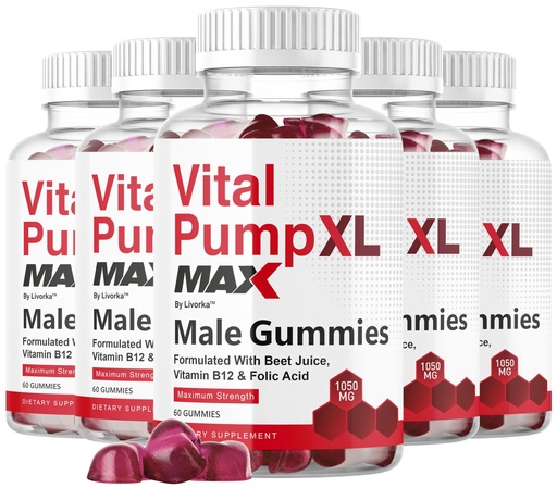 [BRSREZ35CQAQAAY7] (5 Pack) Vital Pump XL Max for Men Gummies - Vital PumpXL Gummies for Men, Male Support Gummies for Energy Stamina & Daily Performance, Vita Pump XL MAX Gummies, VitalPumpXL Extreme Gummys, 5 Months