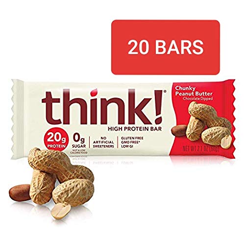 [BRSWGFD5OADQAE35] thinkThin High Protein Bars, Chunky Peanut Butter, 2.1 Ounce (20 Count)