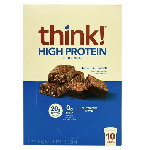 [BRSWIYT3O4FAODLY] Think Products ThinkThin Bar Brownie Crunch - 10 Bars