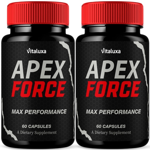 [BRSREBD3CAFAGDL2] (2 Pack) Apex Force Performance Capsules, ApexForce Supplements Advanced Max Strength Pills Capsulas, Premium Vitamin Support Formula Overall Health Wellness, Improve Energy, Stamina Pastillas (120ct)