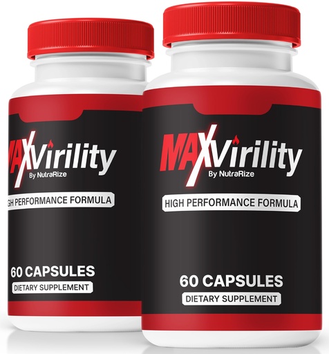 [BRSRABAFPJ5BOAAU] (2 Pack) MaxVirility Capsules, Official Max Virility For Men, Premium High Performance Formula for Overall Health, All-Natural Ingredients for Male Performance, MaxVirility Review (120 Capsules)