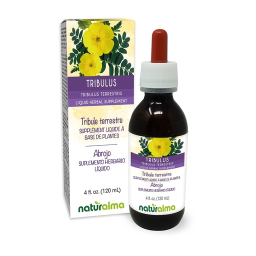 [BRSRMYYEBN6GAAL4] Naturalma Tribulus (Tribulus terrestris) Fruit Alcohol-Free Tincture - 4 fl oz Liquid Extract in Drops - Herbal Supplement - Vegan