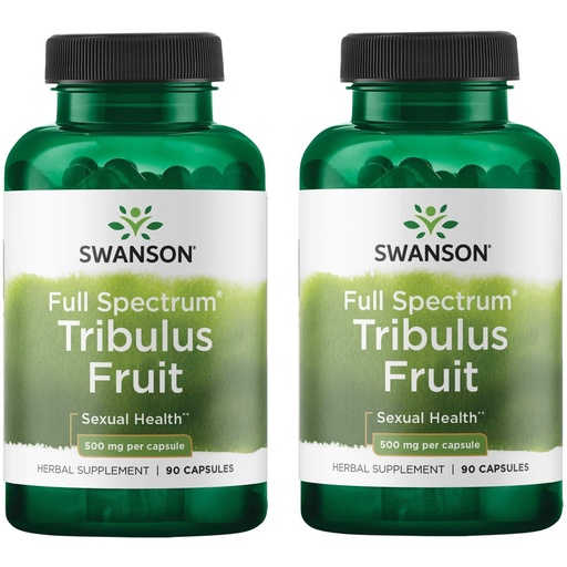 [BRSWGFD3BUNAAADJ] Swanson Full Spectrum Tribulus Fruit 500 mg 90 Caps (2 Pack)