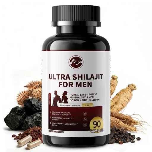 [BRSRGZIRAUCR6CDA] M inch Shilajit for Men, 10-in-1 Booster for Men - Stamina, Vitality & Strength Booster, Male Enhancing Supplement with Ashwagandha, Tong*kat Ali & Tri*bulus Terrestris Extract, 90 Vegan Capsules