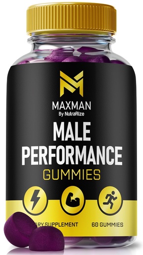 [BRSRAGQTAAIBOFYZ] NutraRize MaxMen Male Gummies – Premium MaxMen Formula for Men with Naturally Sourced Ingredients to Support Stamina, Drive, and Everyday Performance, Official Max Men Gomitas (60 Gummies)
