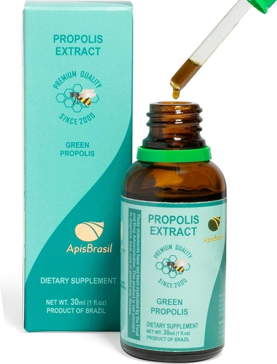 [BRSWYZTYBUJROE37] Brazilian Green Bee Propolis Liquid Extract (30ml) - Natural Immuno Support - Antioksidantti - Pakkaus 1