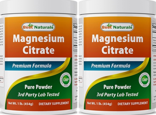 [BRSW2AYBOYAQAG3H] Best Naturals Magnesium Citrate Powder 1 Pound (1 LB (Pack of 2))