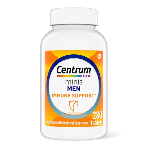 [BRSW2GQ5C4FBM335] Centrum Minis Men's Daily Multivitamin for Men for Immune Support with Zinc and Vitamin C, 280 Mini Tablets, 140 Day Supply