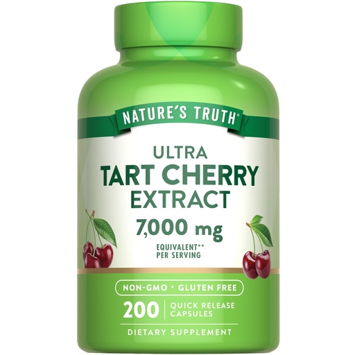 [BRSROGQCBUJQE2T2] Nature's Truth Tart Cherry Extract Capsules | 200 Count | Non-GMO & Gluten Free Supplement