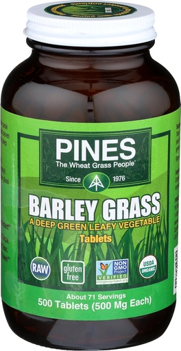[BRSWIY34CEGBYF36] Pines Organic Barley Grass,500 mg,500 Count Tablets