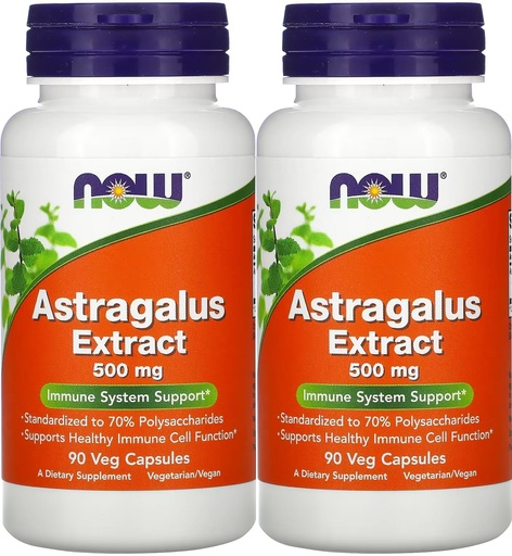 [BRSWKYQEBV5W2YDC] NOW Foods Astragalus 70% Extractract 500mg, Veg-Capsules, 90-Count (Pack of 2)