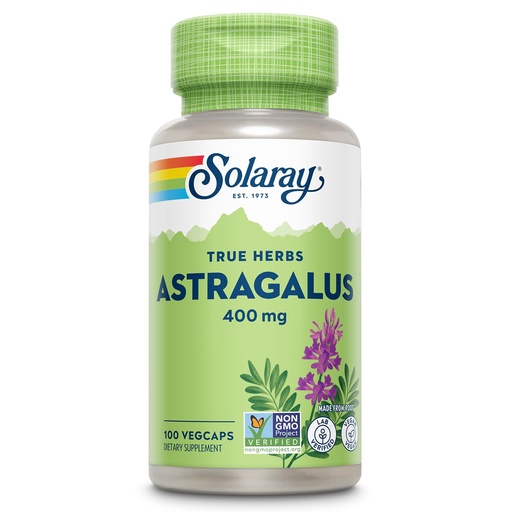 [BRSWIYD4CJ4BY3TA] SOLARAY Astragalus Root 400mg – Traditional Herbal Support - Non-GMO, Vegan & Lab Verified - 100 Servings, 100 VegCaps