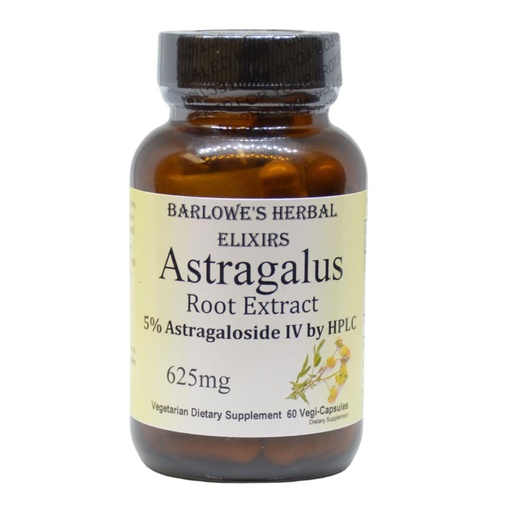 [BRSWIHD4OMPGMHLM] Barlowe's Herbal Elixirs Astragalus | Astragalus Root Extract | 625 mg Per Capsule | Balance and Wellness| 60 Veggie Capsules | Stearate Free | Glass Bottle