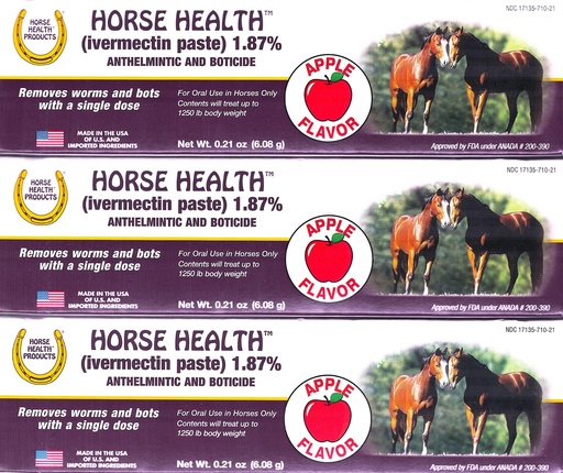 [BRSREBQOAAJROCLG] Ivermectin Horse Paste for Horses - 1.87% (6.08 Gram) - Pack of 3 - Horse Paste