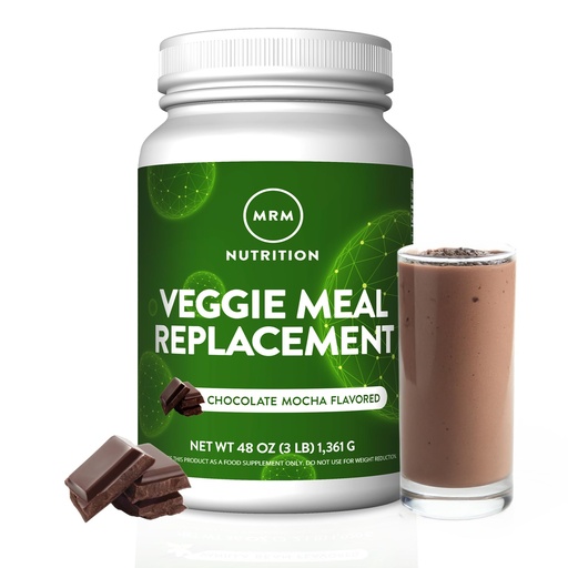 [BRSWIHLRBUNRWF3K] MRM Nutrition Veggie Meal Replacement Protein - Chocolate Mocha Flavored, 22g Vegan Protein for Women & Men, Macronutrient Formula with Enzymes & Amino Acids - 28 servings