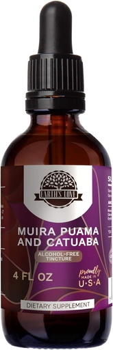 [BRSWGZQ6AAAWGDTD] Earth's Love - Muira Puama and Catuaba Alcohol-Free Herbal Extract Tincture, Super-Concentrated (Ptychopetalum Olacoides and Trichilia catigua, Erythroxylum vacciniifolium) Dried Herbs (4 Fl Oz)